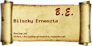 Bilszky Erneszta névjegykártya